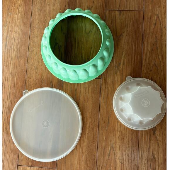 Tupperware Jello Mold 3-Piece MCM gelatin dessert mold retro Vintage clean - Picture 4 of 15